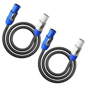 2 Pack PowerCon Power Cables 16AWG 3-Pin Power Extension Cords AC PowerCon Input to OutputSuitable for LED Screens, Beam Moving Head Lights, Stage Lighting, Audio-Visual Equipment, and More 3 Feet 2 Pack PowerCon Power Cables 16AWG 3-Pin Power Extension Cords AC PowerCon Input to OutputSuitable for LED Screens, Beam Moving Head Lights, Stage Lighting, Audio-Visual Equipment, and More 3 Feet