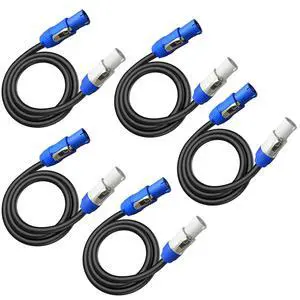 5Pack PowerCon Power Cable AC PowerCon Input to Output 12AWG 3 Pin Power Extension Cable for LED Screen Beam Moving Head Light, Stage Light Power,Audio Video Equipment and More-3FT 5Pack PowerCon Power Cable AC PowerCon Input to Output 12AWG 3 Pin Power Extension Cable for LED Screen Beam Moving Head Light, Stage Light Power,Audio Video Equipment and More-3FT