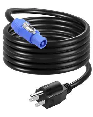 3-Prong NEMA 5-15P to PowerCON AC Power Cable 20A 16AWG NEMA 5-15P Male to 3 Pin PowerCon Male Connector for Outdoor Stage Light Series LED Screen - 2M / 6.6FT (2M / 6.6FT) 3-Prong NEMA 5-15P to PowerCON AC Power Cable 20A 16AWG NEMA 5-15P Male to 3 Pin PowerCon Male Connector for Outdoor Stage Light Series LED Screen - 2M / 6.6FT (2M / 6.6FT)