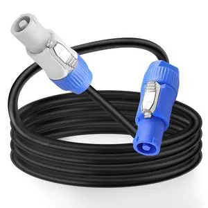 PowerCon Cable Power Extension Cord Professional AC 16AWG 3 PIN Male to Male Blue in to Gray Out Power Connector for LED Screen Beam Moving Head Light,Stage Light,Speaker (3.28FT) PowerCon Cable Power Extension Cord Professional AC 16AWG 3 PIN Male to Male Blue in to Gray Out Power Connector for LED Screen Beam Moving Head Light,Stage Light,Speaker (3.28FT)