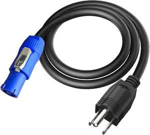 3-Prong NEMA 5-15P to PowerCON AC Power, 20A 3-Pin Male Connector to NEMA 5-15P Plug, 16AWG Heavy Duty Power Cable for Outdoor Stage Lighting, LED Screen, DJ Equipment - 1M/3.2FT 3-Prong NEMA 5-15P to PowerCON AC Power, 20A 3-Pin Male Connector to NEMA 5-15P Plug, 16AWG Heavy Duty Power Cable for Outdoor Stage Lighting, LED Screen, DJ Equipment - 1M/3.2FT