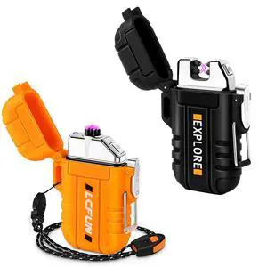 2 Pack Waterproof and Windproof Lighter, Electric Lighters Rechargeable 2 Pack Waterproof and Windproof Lighter, Electric Lighters Rechargeable
