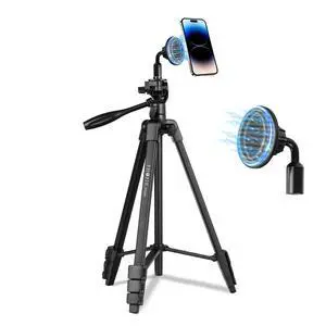 55" Phone Tripod, PHOPIK Aluminum Extendable Tripod Stand with Shutter, Carrying Bag, Compatible with iPhone/Android/Sport Camera&Insta 360 x5 Perfect for Video Recording/Selfies/Live Stream/Vlogging 55" Phone Tripod, PHOPIK Aluminum Extendable Tripod Stand with Shutter, Carrying Bag, Compatible with iPhone/Android/Sport Camera&Insta 360 x5 Perfect for Video Recording/Selfies/Live Stream/Vlogging