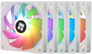 TL-C12CW-S X5 CPU Air Fan, 120mm Silent Computer Case Cooler Fan, with S-FDB Bearing, up to 1550RPM Speed PC Cooling,5-Packs,White ARGB TL-C12CW-S X5 CPU Air Fan, 120mm Silent Computer Case Cooler Fan, with S-FDB Bearing, up to 1550RPM Speed PC Cooling,5-Packs,White ARGB