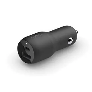 37-Watt Dual USB Car Charger - Power Delivery 25W USB-C Port & 12W USB-A Port for PPS Charging Apple iPhone, Samsung Galaxy, AirPods, & More 37-Watt Dual USB Car Charger - Power Delivery 25W USB-C Port & 12W USB-A Port for PPS Charging Apple iPhone, Samsung Galaxy, AirPods, & More