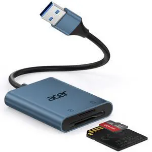 SD Card Reader, USB A 3.0 to Micro Memory Card Reader, Aluminum Dual Slot SD to USB Adapter for Computer, PC, Laptop and Type A Devices, Compatible with SD/Micro SDXC/SDXC/SDHC/TF Cards-Midnight SD Card Reader, USB A 3.0 to Micro Memory Card Reader, Aluminum Dual Slot SD to USB Adapter for Computer, PC, Laptop and Type A Devices, Compatible with SD/Micro SDXC/SDXC/SDHC/TF Cards-Midnight
