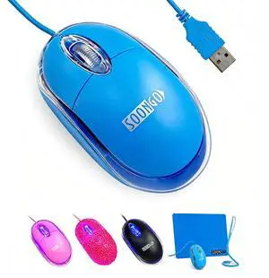 Kids Mouse for Laptop USB Ergonomic Optical Mouse Blue Color 1.5M Cable Kids Mouse for Laptop USB Ergonomic Optical Mouse Blue Color 1.5M Cable