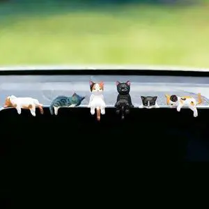 6 Pcs Cat Car Decor Dashboard Accessories, Mini Cat Figurines Cute Car Rear View Mirror Gifts for Office Car Home Decor, Funny Computer Monitor Desk Decorations for Women Girl 6 Pcs Cat Car Decor Dashboard Accessories, Mini Cat Figurines Cute Car Rear View Mirror Gifts for Office Car Home Decor, Funny Computer Monitor Desk Decorations for Women Girl