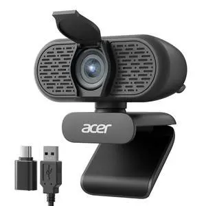 1080p Webcam USB Plug and Play Webcam for PC with Noise Cancellation Microphones Computer Camera for Desktop Streaming Gaming Online Meeting Wide Angle Privacy Cover A-to-C Adapter Easy Setup 1080p Webcam USB Plug and Play Webcam for PC with Noise Cancellation Microphones Computer Camera for Desktop Streaming Gaming Online Meeting Wide Angle Privacy Cover A-to-C Adapter Easy Setup