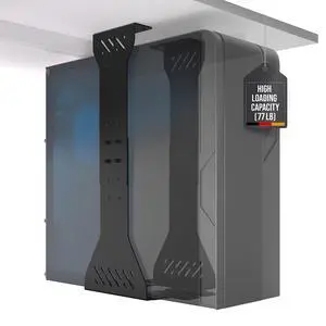Heavy Duty Under Desk PC Holder Up to 77 lbs Load Capacity - Adjustable Computer Tower Holder CPU Holder Under Desk Mount - PC Holder Under Desk Under Desk Computer Mount (Black) Heavy Duty Under Desk PC Holder Up to 77 lbs Load Capacity - Adjustable Computer Tower Holder CPU Holder Under Desk Mount - PC Holder Under Desk Under Desk Computer Mount (Black)
