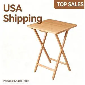 Mainstays Rubberwood Folding TV Tray Table, Natural Mainstays Rubberwood Folding TV Tray Table, Natural