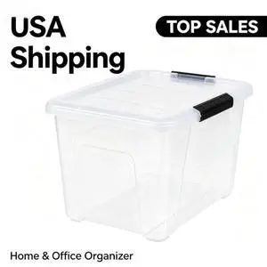 IRIS 32 Qt. Plastic Storage Bin with Lid, Stackable Storage Containers, Tote IRIS 32 Qt. Plastic Storage Bin with Lid, Stackable Storage Containers, Tote