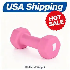 CAP, 1lb Neoprene Dumbbell, Pink, Single CAP, 1lb Neoprene Dumbbell, Pink, Single
