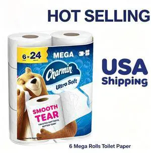 Charmin Toilet Paper Ultra Soft, 6 Mega Rolls Charmin Toilet Paper Ultra Soft, 6 Mega Rolls
