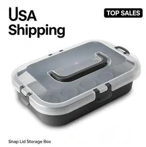 Mainstays Rectangular Cupcake & Cake Carrier with Lid, Handle, Clasps & Removeable Flippible Cupcake Tray, Grey Plastic Mainstays Rectangular Cupcake & Cake Carrier with Lid, Handle, Clasps & Removeable Flippible Cupcake Tray, Grey Plastic