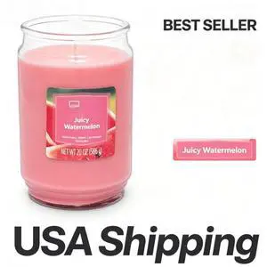 Mainstays Juicy Watermelon Scented Single Wick Jar Candle, 20 oz Mainstays Juicy Watermelon Scented Single Wick Jar Candle, 20 oz