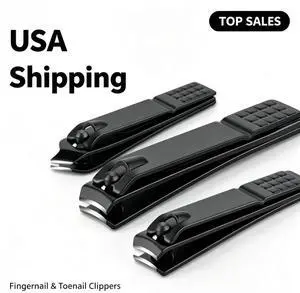 Nail Clippers Set Black Matte Stainless Steel Fingernail & Thick Toenail & Ingrown Nail Clippers, Perfect 3 pcs Nail Clipper Cutter for Men and Women(Black) Nail Clippers Set Black Matte Stainless Steel Fingernail & Thick Toenail & Ingrown Nail Clippers, Perfect 3 pcs Nail Clipper Cutter for Men and Women(Black)