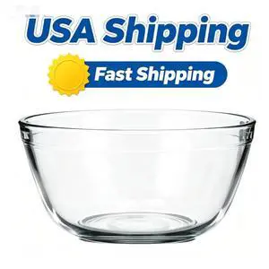 Mainstays Glass Mixing Bowl, 4 Quart Mainstays Glass Mixing Bowl, 4 Quart