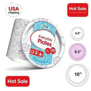 Great Value Disposable Paper Plates, 8.5 in, 200 Count Great Value Disposable Paper Plates, 8.5 in, 200 Count