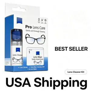 ZEISS Pro Lens Care Kit Gentle and thorough cleaning , kit includes 1 oz ZEISS Lens Cleaner, Microfiber Cleaning Cloth and 16 lens wipes. ZEISS Pro Lens Care Kit Gentle and thorough cleaning , kit includes 1 oz ZEISS Lens Cleaner, Microfiber Cleaning Cloth and 16 lens wipes.