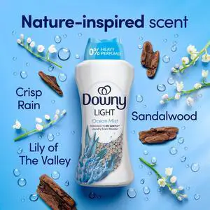 Downy Laundry Scent Beads, Light In-Wash Scent Booster, No Heavy Perfumes, Ocean Mist Scent, 5.7 oz Downy Laundry Scent Beads, Light In-Wash Scent Booster, No Heavy Perfumes, Ocean Mist Scent, 5.7 oz