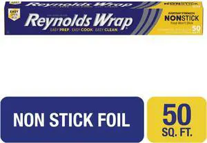 Reynolds Wrap Non-Stick Aluminum Foil Roll, 12 inches Wide, 50 Sq. Ft. Reynolds Wrap Non-Stick Aluminum Foil Roll, 12 inches Wide, 50 Sq. Ft.