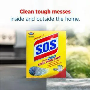S.O.S Steel Wool Dish Scrubber Pads, 10 Pack S.O.S Steel Wool Dish Scrubber Pads, 10 Pack