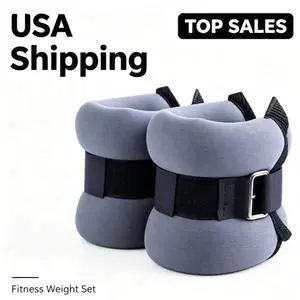 CAP 2 lb Pair Ankle/Wrist weights, Gray CAP 2 lb Pair Ankle/Wrist weights, Gray