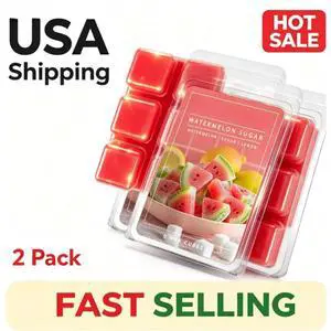 (2 pack) Watermelon Sugar Scented Wax Melts, ScentSationals, 2.5 oz (2 pack) Watermelon Sugar Scented Wax Melts, ScentSationals, 2.5 oz