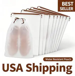 KLASIT Shoe Bags for Travel,15.7 x 11.8 inches,5pack | Large Waterproof Portable Drawstring Clear Shoe Bags,Travel Essentials for Men and Women KLASIT Shoe Bags for Travel,15.7 x 11.8 inches,5pack | Large Waterproof Portable Drawstring Clear Shoe Bags,Travel Essentials for Men and Women