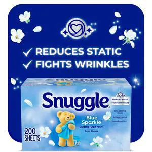 Snuggle Blue Sparkle Cuddle Up Fresh Dryer Sheets, 200 Count Snuggle Blue Sparkle Cuddle Up Fresh Dryer Sheets, 200 Count