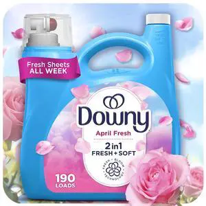 Downy Liquid Fabric Softener and Conditioner, April Fresh Scent, 140 fl oz, 190 Loads Downy Liquid Fabric Softener and Conditioner, April Fresh Scent, 140 fl oz, 190 Loads