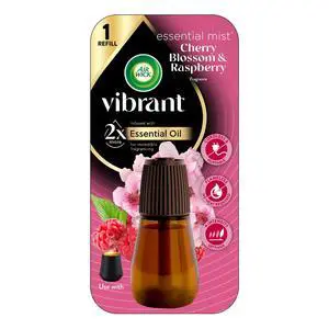 Air Wick Essential Mist Vibrant Scented Oil Air Freshener Diffuser Refill, Cherry Blossom and Raspberry, 1 Count Air Wick Essential Mist Vibrant Scented Oil Air Freshener Diffuser Refill, Cherry Blossom and Raspberry, 1 Count