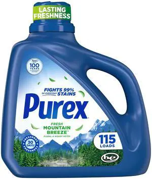 Purex Fresh Mountain Breeze Liquid Detergent, 150 fl oz, 115 loads Purex Fresh Mountain Breeze Liquid Detergent, 150 fl oz, 115 loads