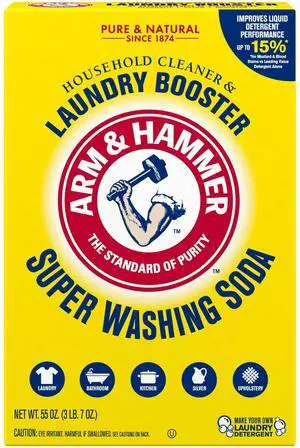 ARM & HAMMER Super Washing Soda Powder Laundry Detergent Booster & Household Cleaner, 55 oz ARM & HAMMER Super Washing Soda Powder Laundry Detergent Booster & Household Cleaner, 55 oz
