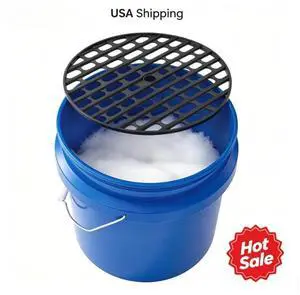 Auto Drive 4 gal Plastic Car Wash Bucket with Removable Grit Screen and Carry Handle, Red Auto Drive 4 gal Plastic Car Wash Bucket with Removable Grit Screen and Carry Handle, Red