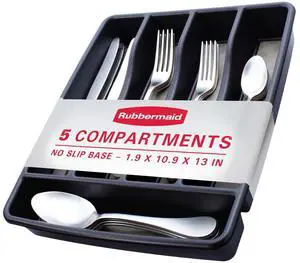 Rubbermaid Silverware Organizer, Small, Black Rubbermaid Silverware Organizer, Small, Black