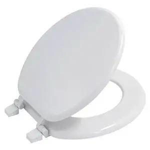 Mainstays Molded Wood Toilet Seat, White, Single Seat Mainstays Molded Wood Toilet Seat, White, Single Seat
