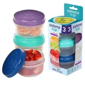 Sistema To Go Round Mini Bites 3-Pack (Colors May Vary) Sistema To Go Round Mini Bites 3-Pack (Colors May Vary)