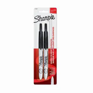 Sharpie Retractable Permanent Markers, Ultra Fine Tip, 2 Count Sharpie Retractable Permanent Markers, Ultra Fine Tip, 2 Count