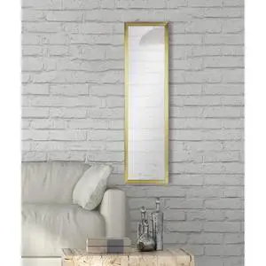 Mainstays 13x49 Gold Rectangle Large Wall Mirror for Bathroom or Living Room Mainstays 13x49 Gold Rectangle Large Wall Mirror for Bathroom or Living Room