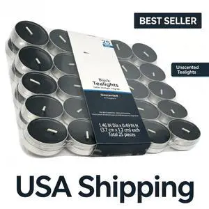 Mainstays Black Unscented Indoor/Outdoor Tealight Candle Mainstays Black Unscented Indoor/Outdoor Tealight Candle
