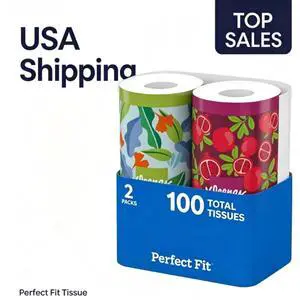 Kleenex Perfect Fit 2-Ply Canister Facial Tissues, 2 Pack (100 Total Tissues) Kleenex Perfect Fit 2-Ply Canister Facial Tissues, 2 Pack (100 Total Tissues)
