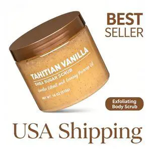 Shea Sugar Scrub, Tahitian Vanilla, 18 oz Shea Sugar Scrub, Tahitian Vanilla, 18 oz