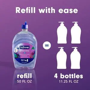 Softsoap Antibacterial Liquid Hand Soap, New Easy Pour Spout, White Tea and Berry Scent, 50 fl oz Softsoap Antibacterial Liquid Hand Soap, New Easy Pour Spout, White Tea and Berry Scent, 50 fl oz
