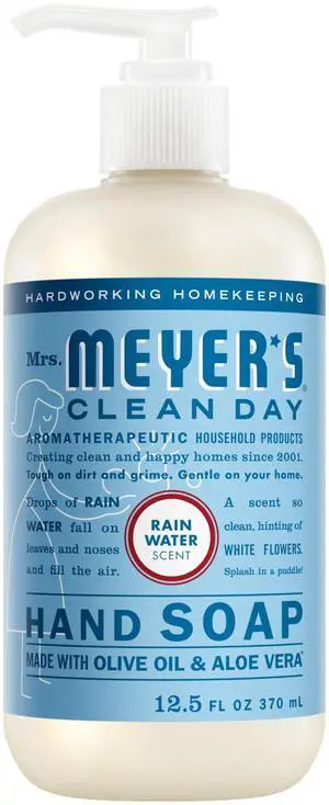 Mrs. Meyers Clean Day Hand Soap, Rain Water Scent, 12.5 Fl Oz Mrs. Meyers Clean Day Hand Soap, Rain Water Scent, 12.5 Fl Oz