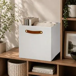 Better Homes & Gardens Collapsible Fabric Cube Storage Bin, Vanilla Better Homes & Gardens Collapsible Fabric Cube Storage Bin, Vanilla