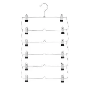 Mainstays 6-Tier Space-Saving Chrome Metal Pant & Skirt Hanger Mainstays 6-Tier Space-Saving Chrome Metal Pant & Skirt Hanger