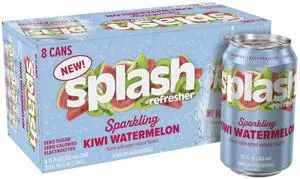 Splash Blast Sparkling Can, Kiwi Watermelon Flavor, 12 fl oz, 8-pack Splash Blast Sparkling Can, Kiwi Watermelon Flavor, 12 fl oz, 8-pack