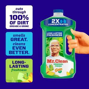 Mr. Clean All Purpose Cleaner, Floor Cleaner for Mopping, Cleaning Liquid, Gain, 64oz Mr. Clean All Purpose Cleaner, Floor Cleaner for Mopping, Cleaning Liquid, Gain, 64oz